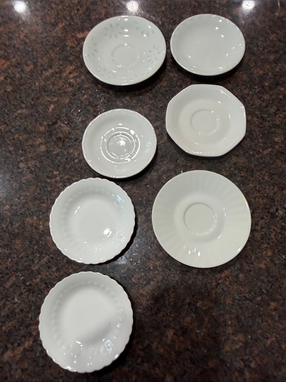 White Porcelain Saucer Set - Classic Home Dining